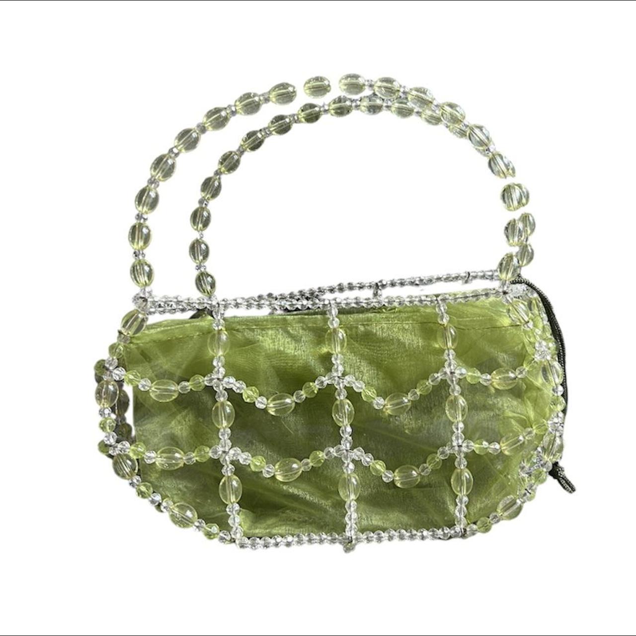 Beaded mini shoulder bag