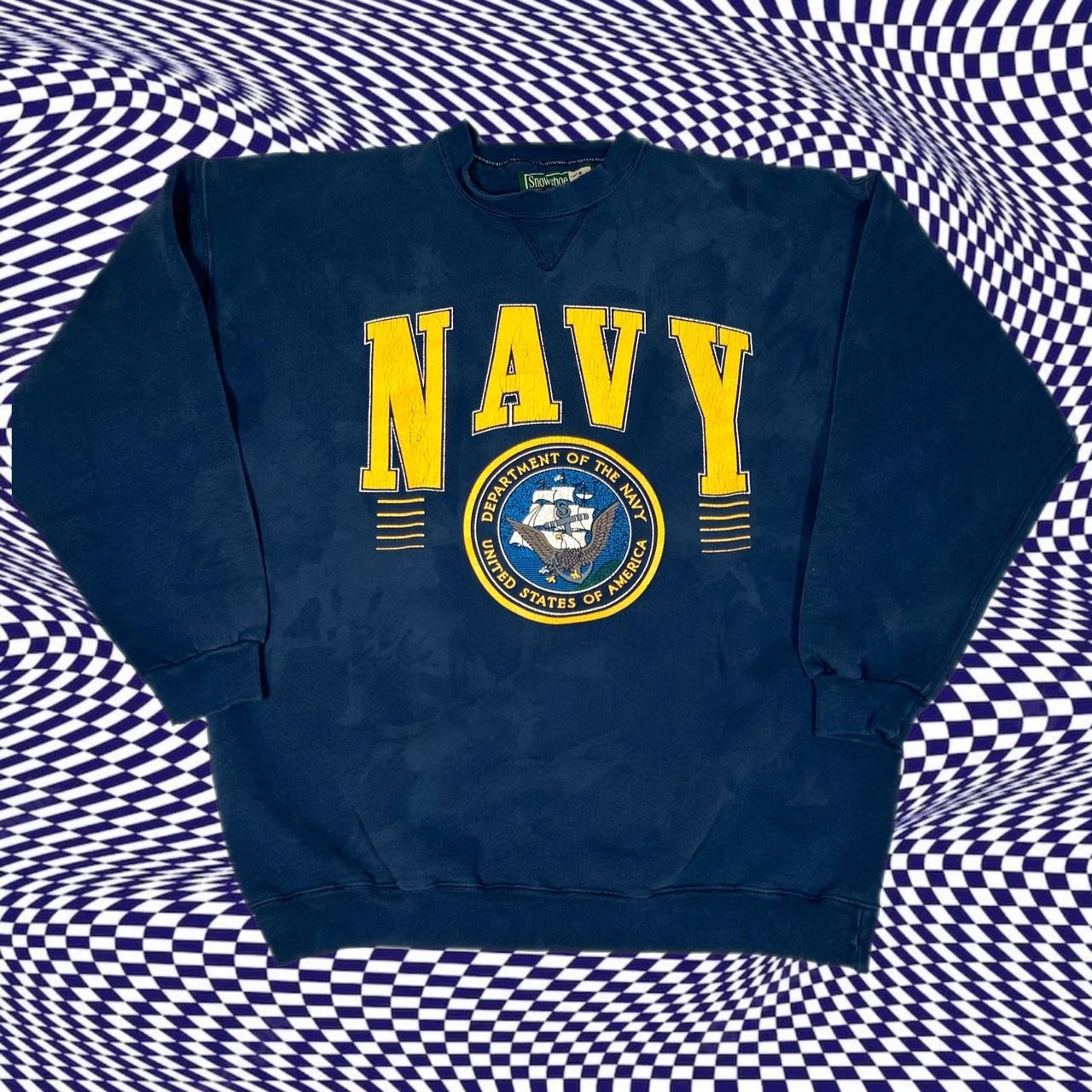 Vintage Men's Sweatshirt - Navy - XL