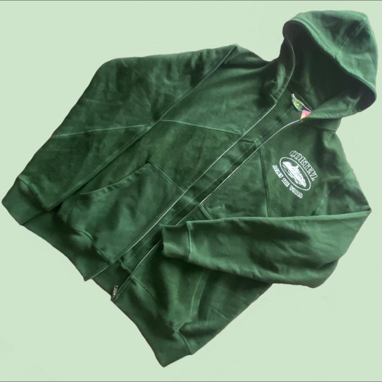 Corteiz Men's Green Hoodie | Depop