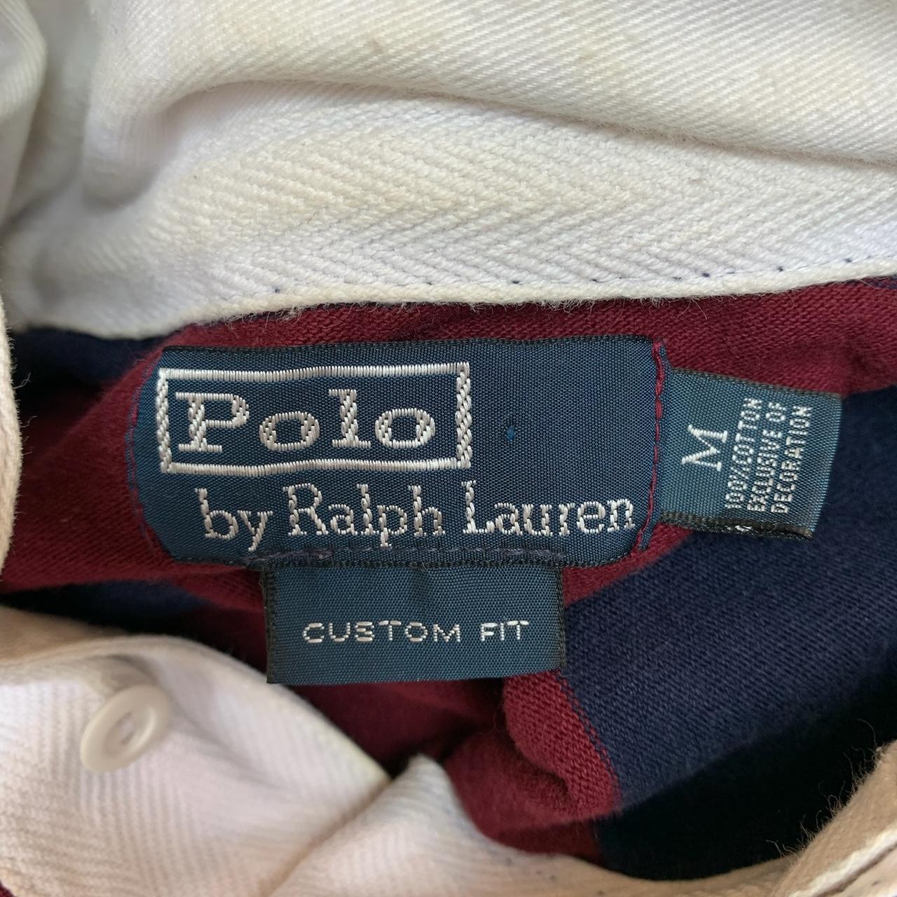 Polo Ralph Lauren Men's Burgundy and Navy Hoodie | Depop