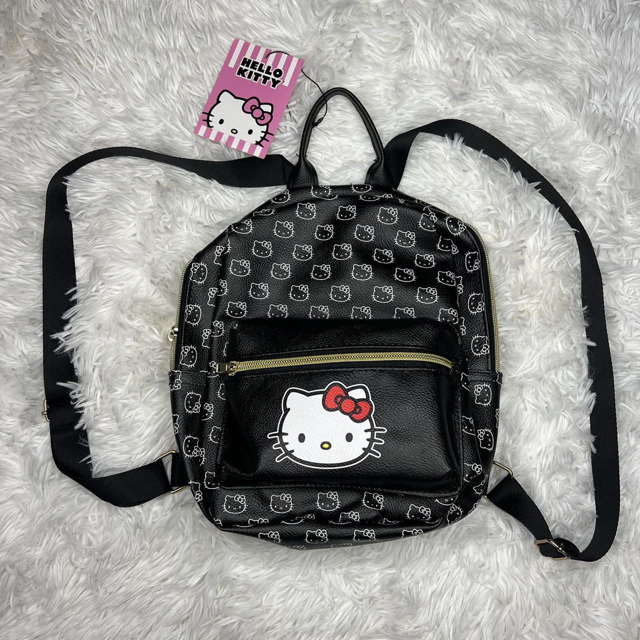 RARE 1998 Hello Kitty cheapest Black Enamel Mini Backpack