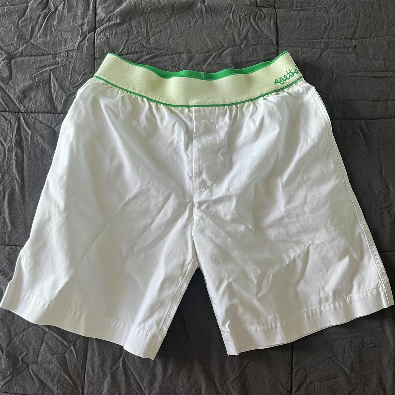 Bottega Veneta White Shorts Jorts Bottega Green | Depop