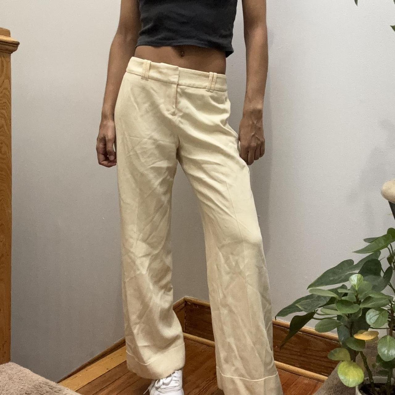 Straight wide leg pants - Light Yellow