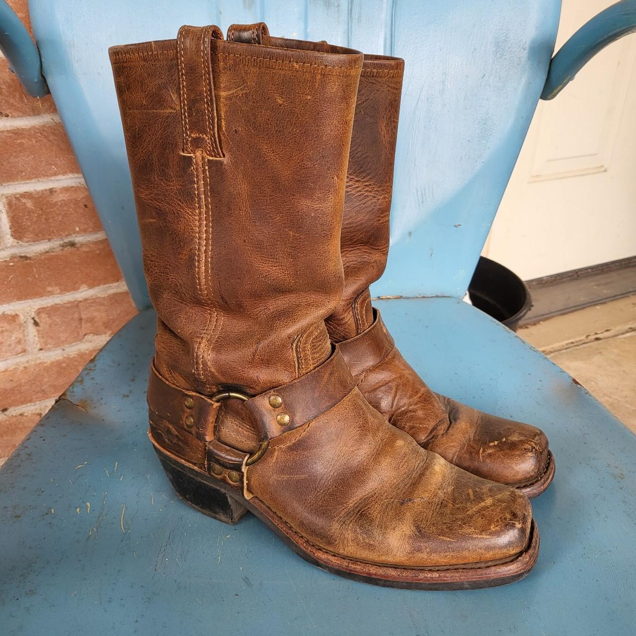 frye brown leather boots