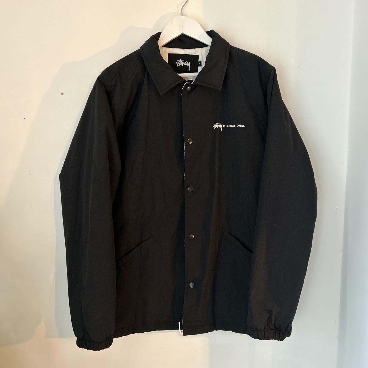 Beautiful stussy coach jacket in black Waterproof... - Depop