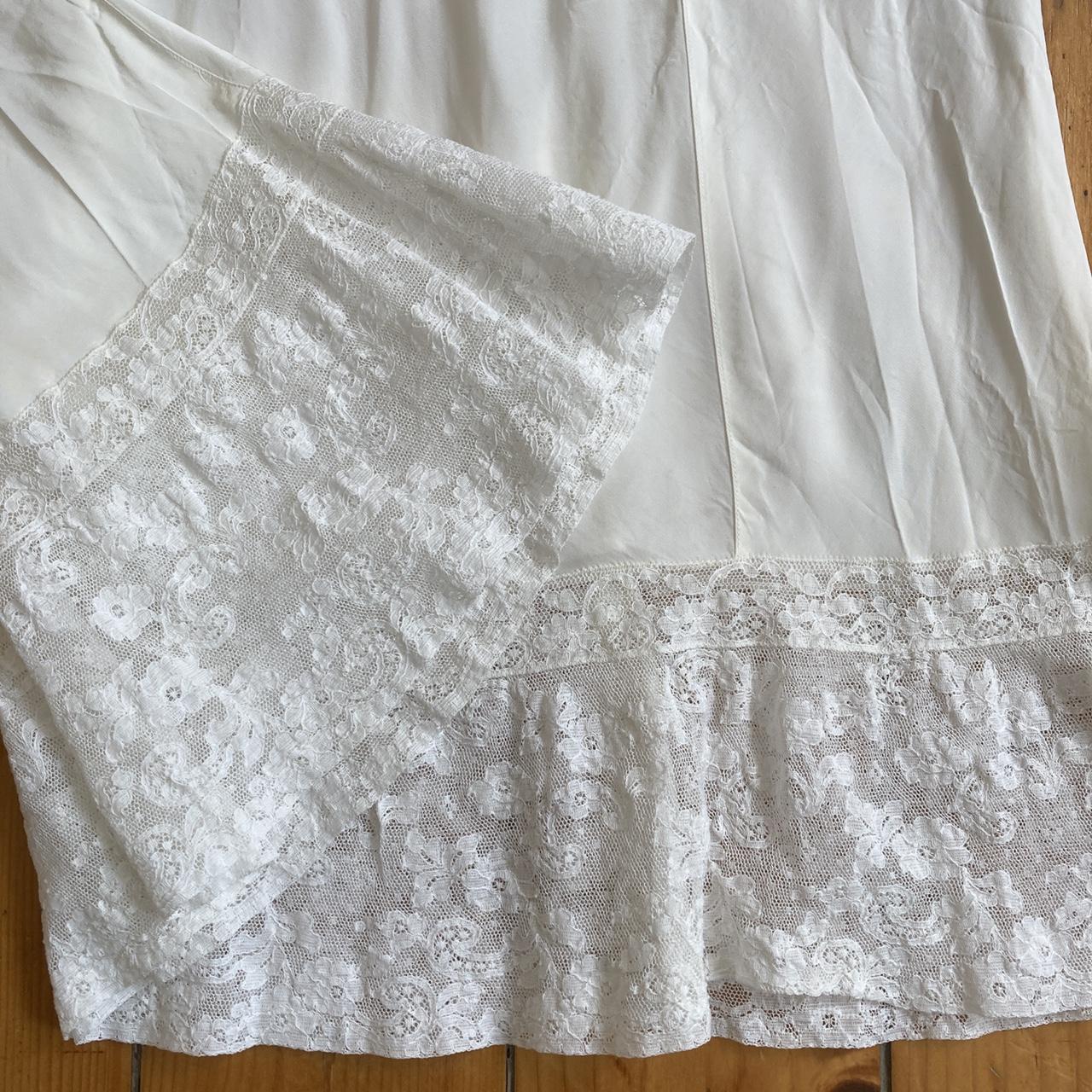 Women's Cream and White Dress | Depop