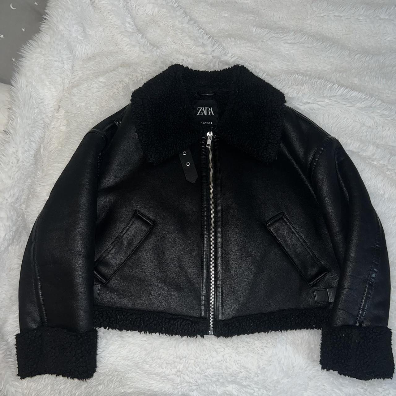 Black aviator 2024 jacket womens zara