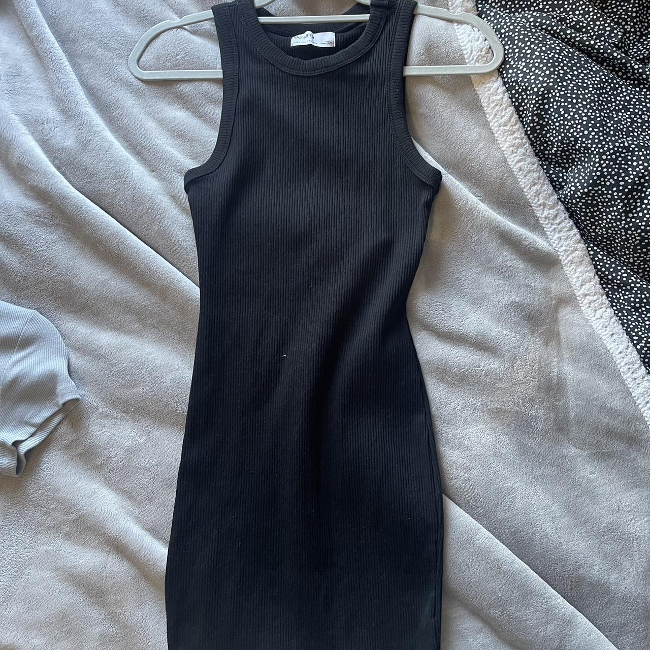 bershka black floral dress