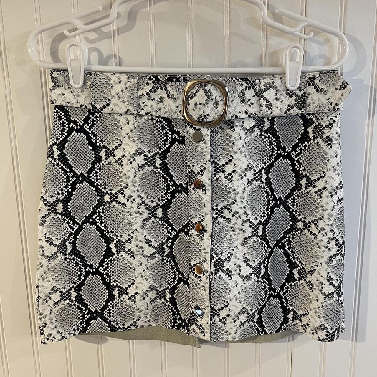 Faux snake print clearance skirt