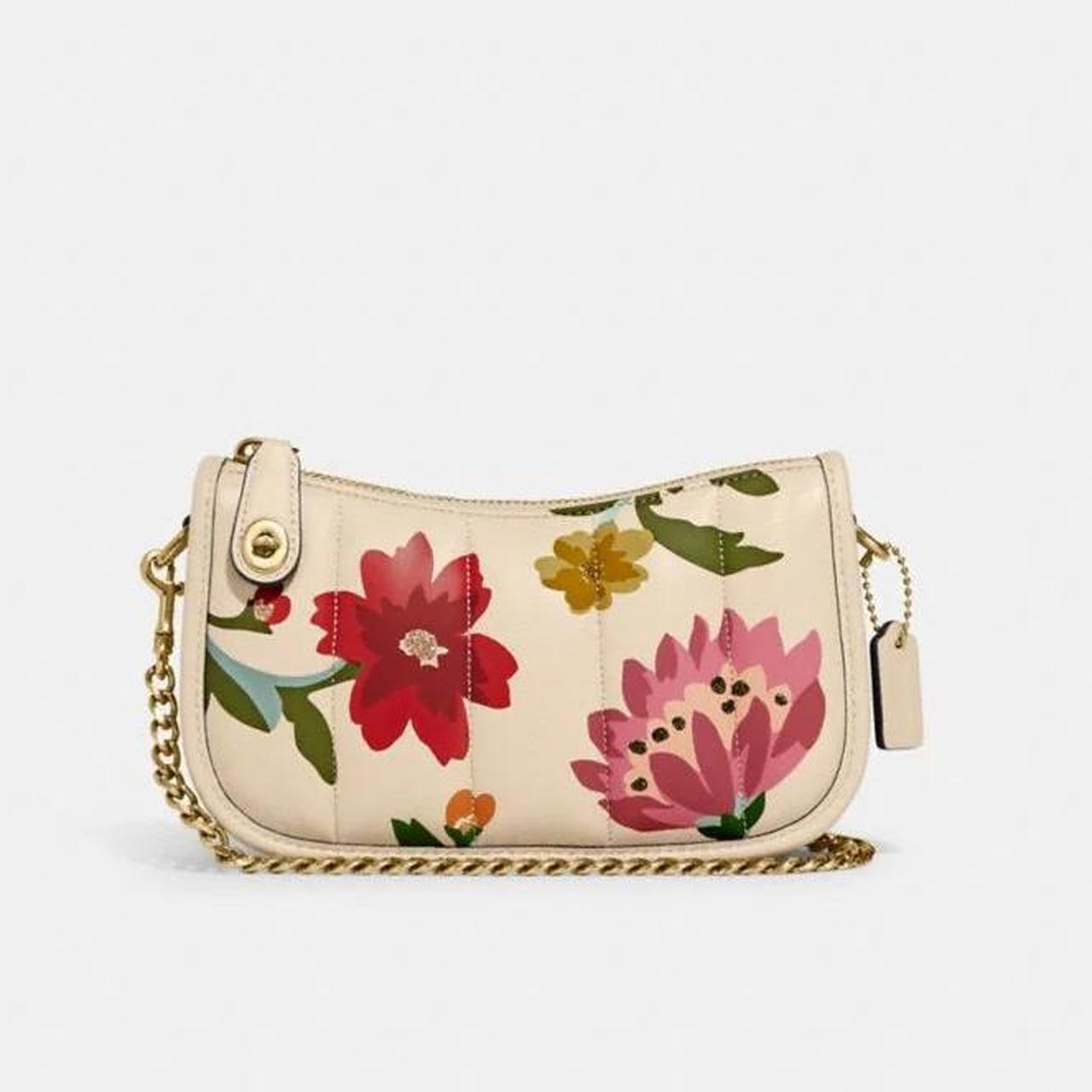 COACH - ♡⃛ NICE COACH MULTICOLOR FLORAL POPPY GRAFFITI PRINT TOTE