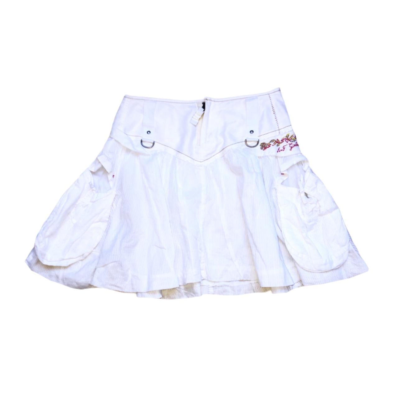 スカート Marithe + Francois Girbaud W STRING PLEATS SKIRT white SKIRT - MARITHE FRANCOIS GIRBAUD