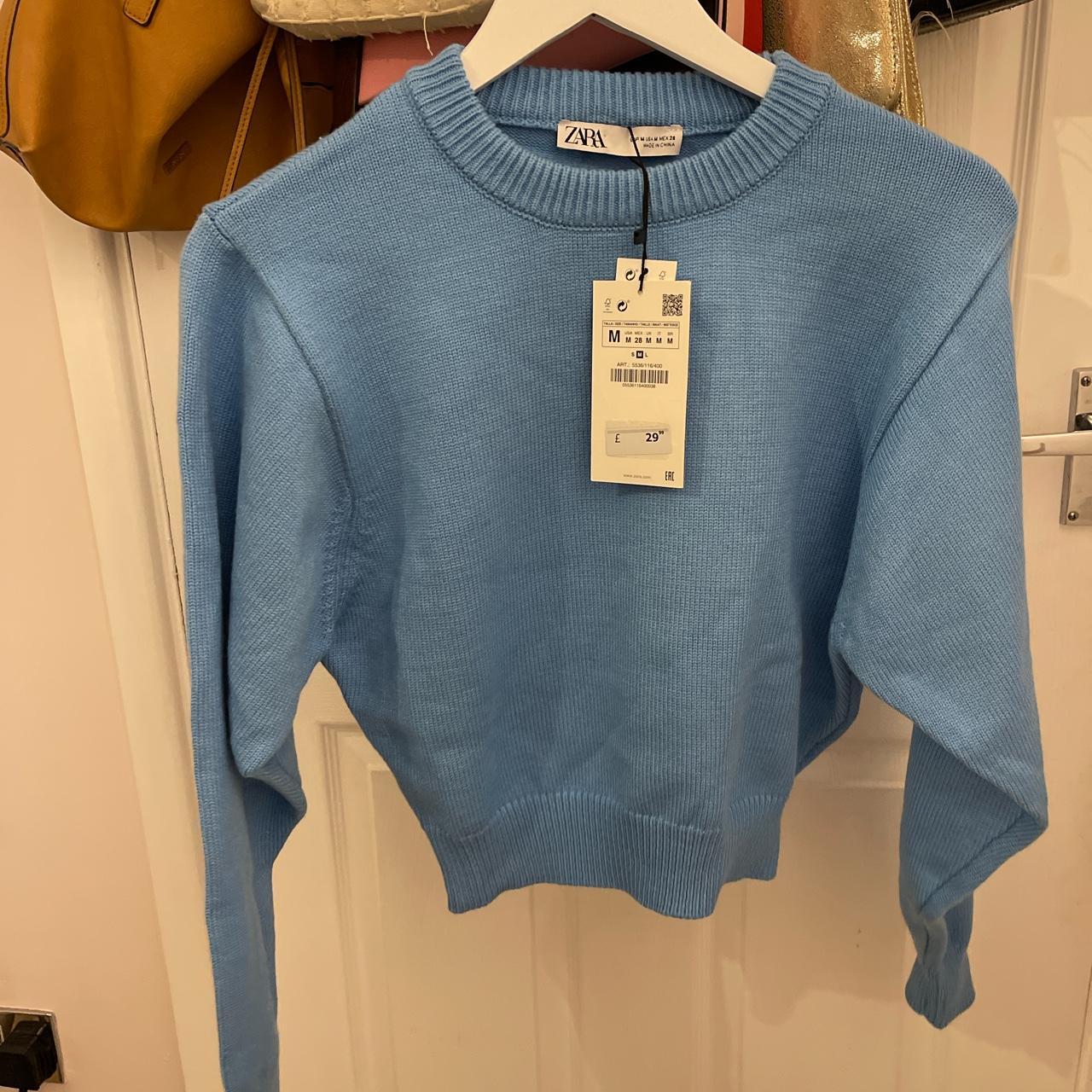 Zara Women's Blue Jumper Depop