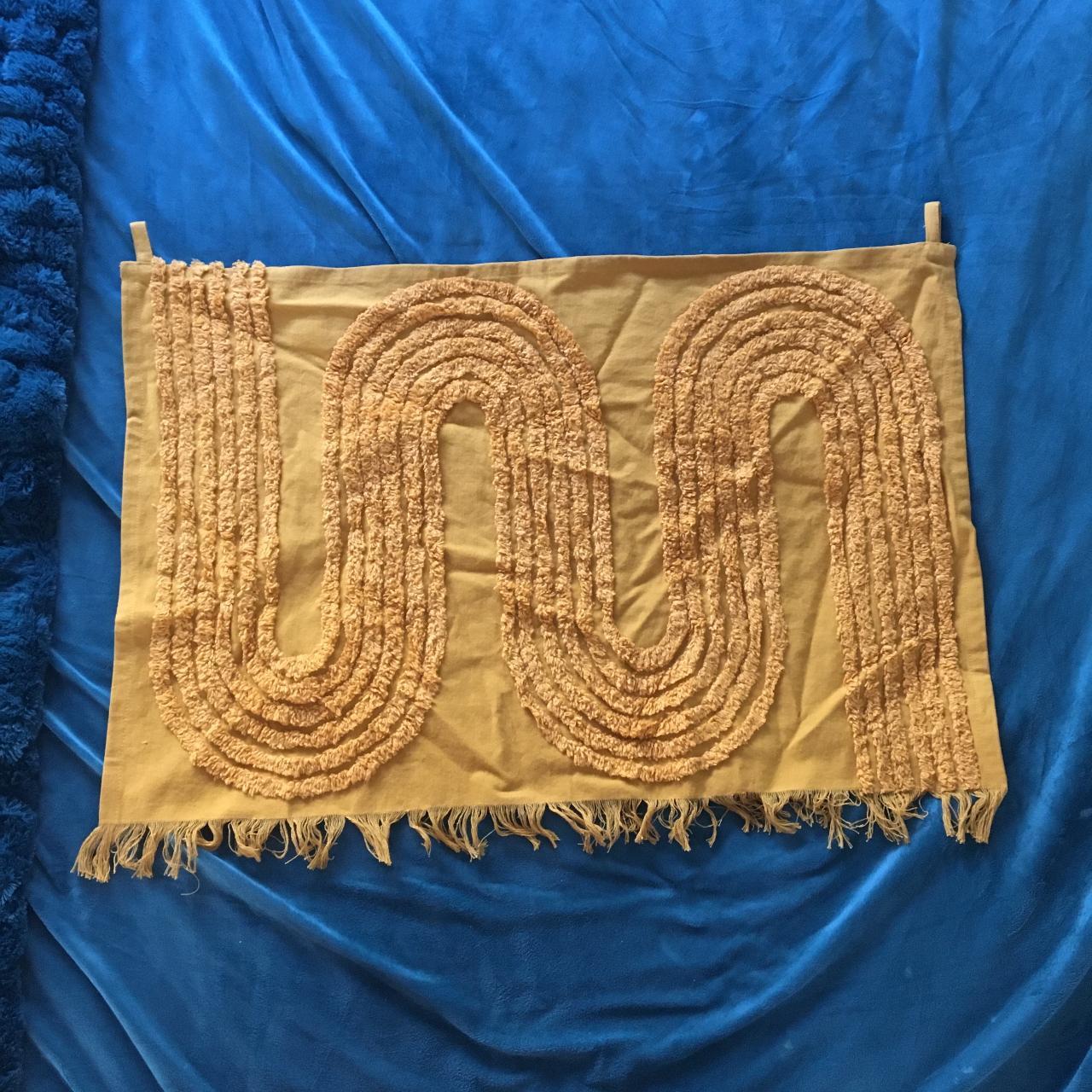 Urban Outfitters yellow tapestry with tufted pattern Depop