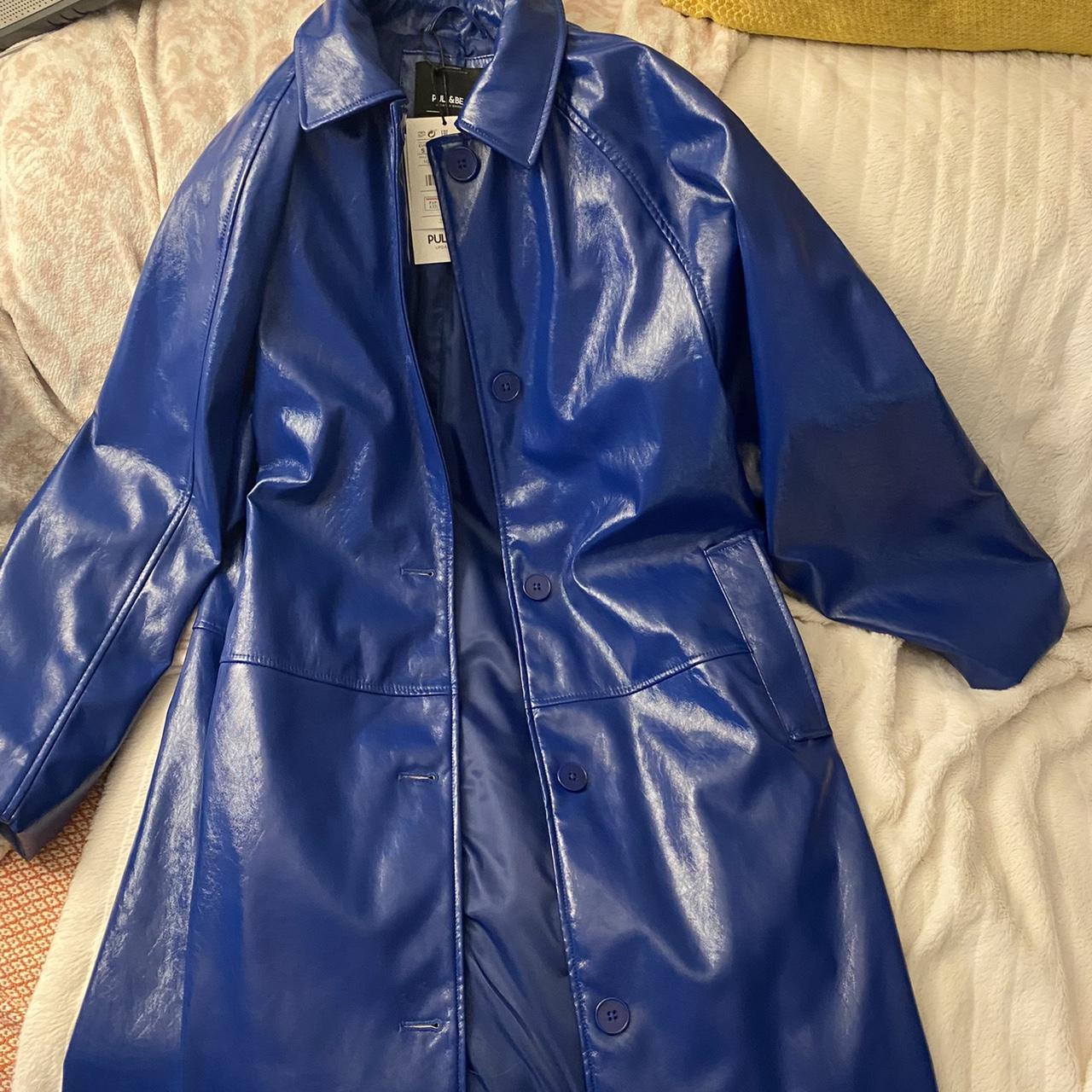 Cobalt blue trench coat! Size 8, I’m size 10 for... - Depop