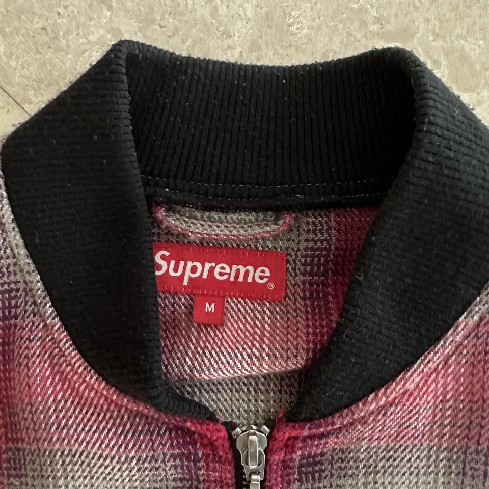 Supreme Shadow Plaid Bomber SS16 Size Medium Worn... - Depop