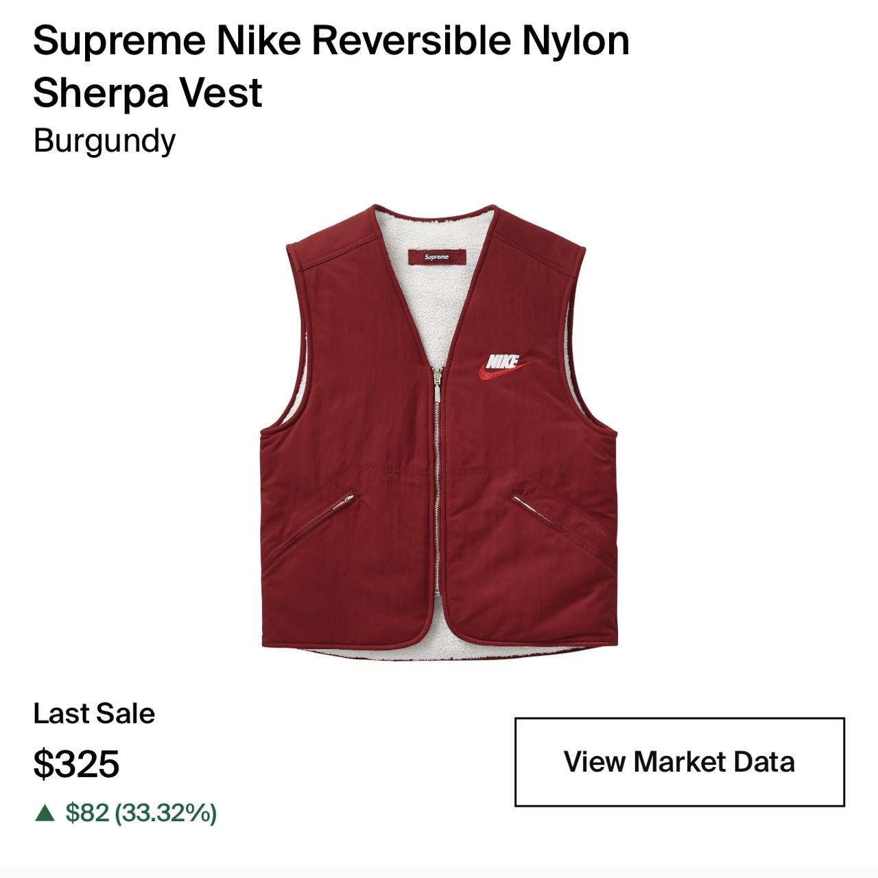 Supreme Nike Reversible Nylon Sherpa Vest , From