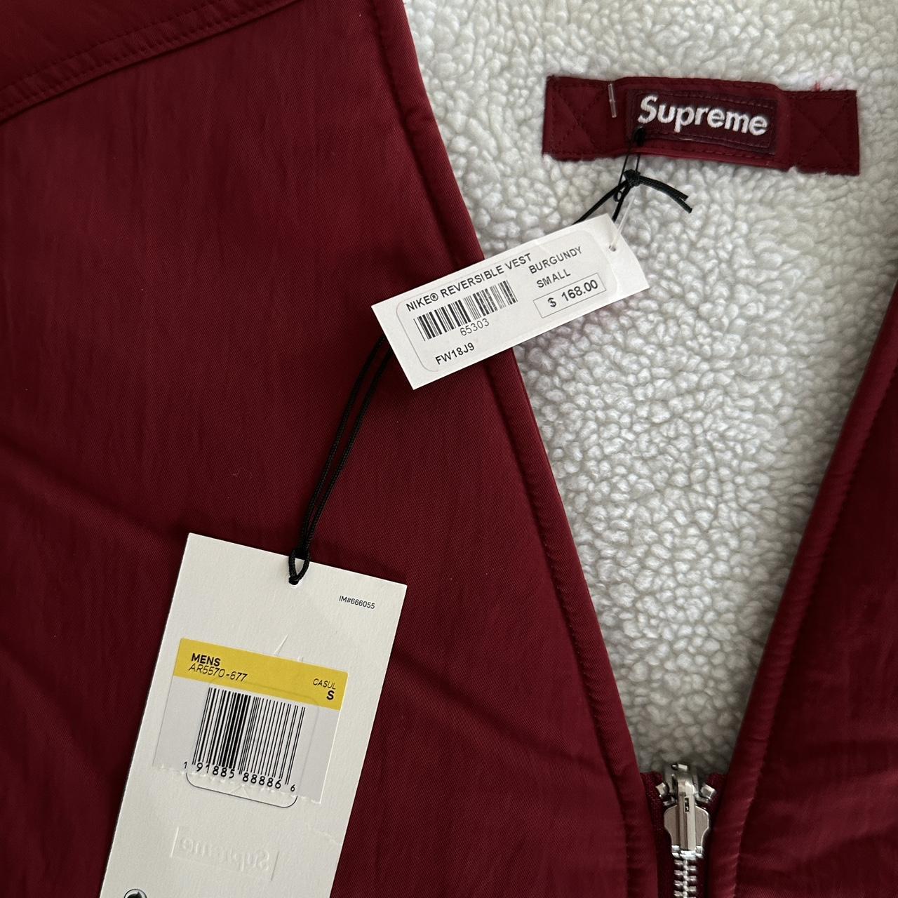 Supreme Nike Reversible Nylon Sherpa Vest From... - Depop