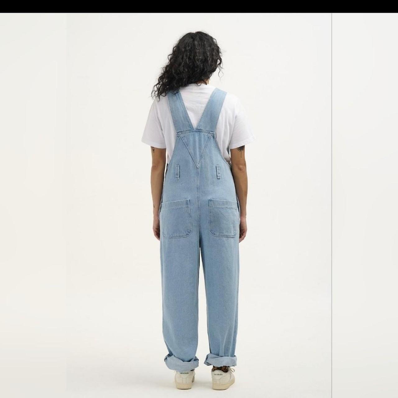 Lucy and Yak Women's Blue Dungarees-overalls | Depop