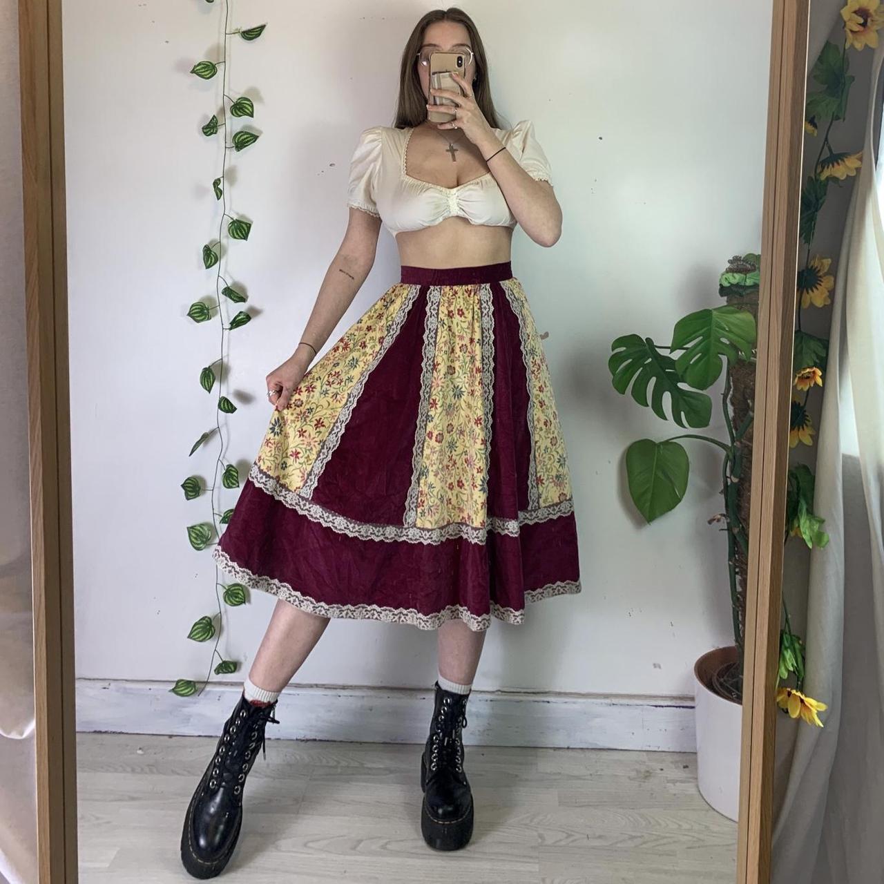 Burgundy prairie skirt sale