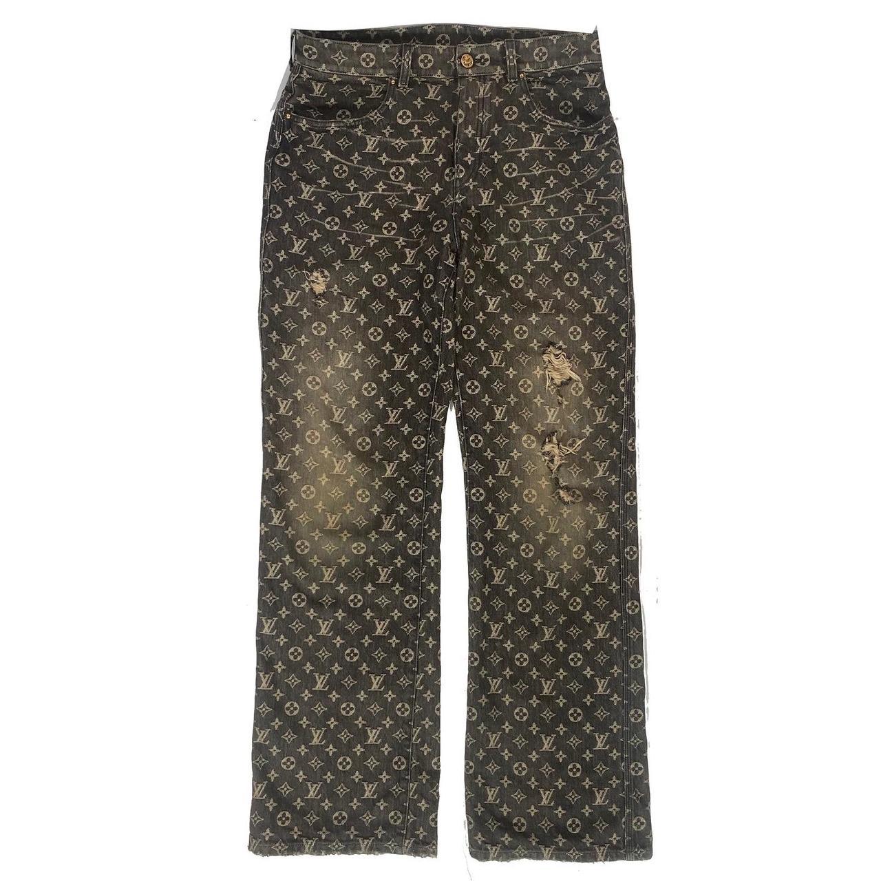 Louis Vuitton Brown Monogram Denim Jeans