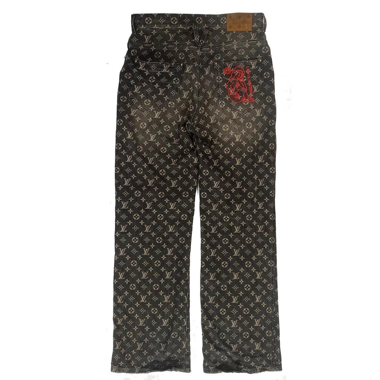 Louis Vuitton destroy carpenter jeans | Depop Louis Vuitton destroy carpenter jeans | Depop
