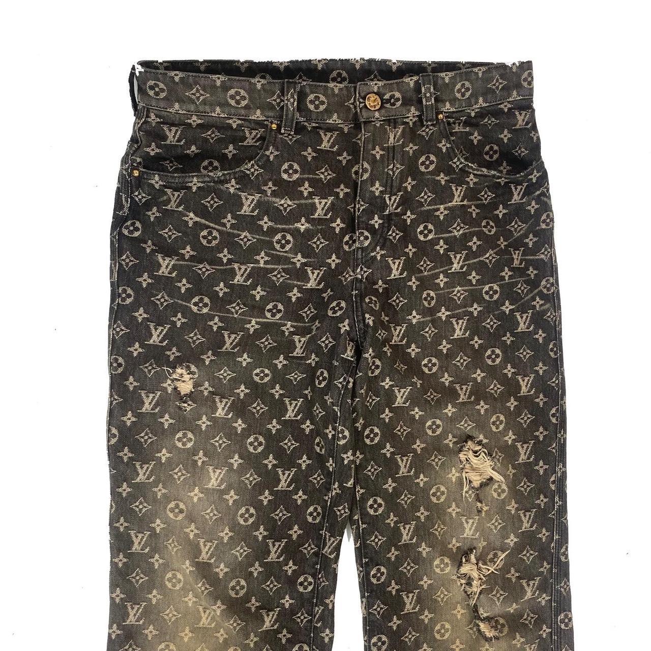 Louis Vuitton destroy carpenter jeans | Depop Louis Vuitton destroy carpenter jeans | Depop