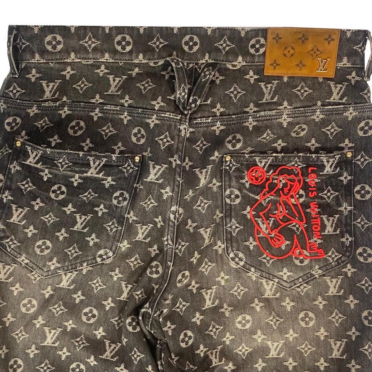 Louis Vuitton destroy carpenter jeans | Depop Louis Vuitton destroy carpenter jeans | Depop