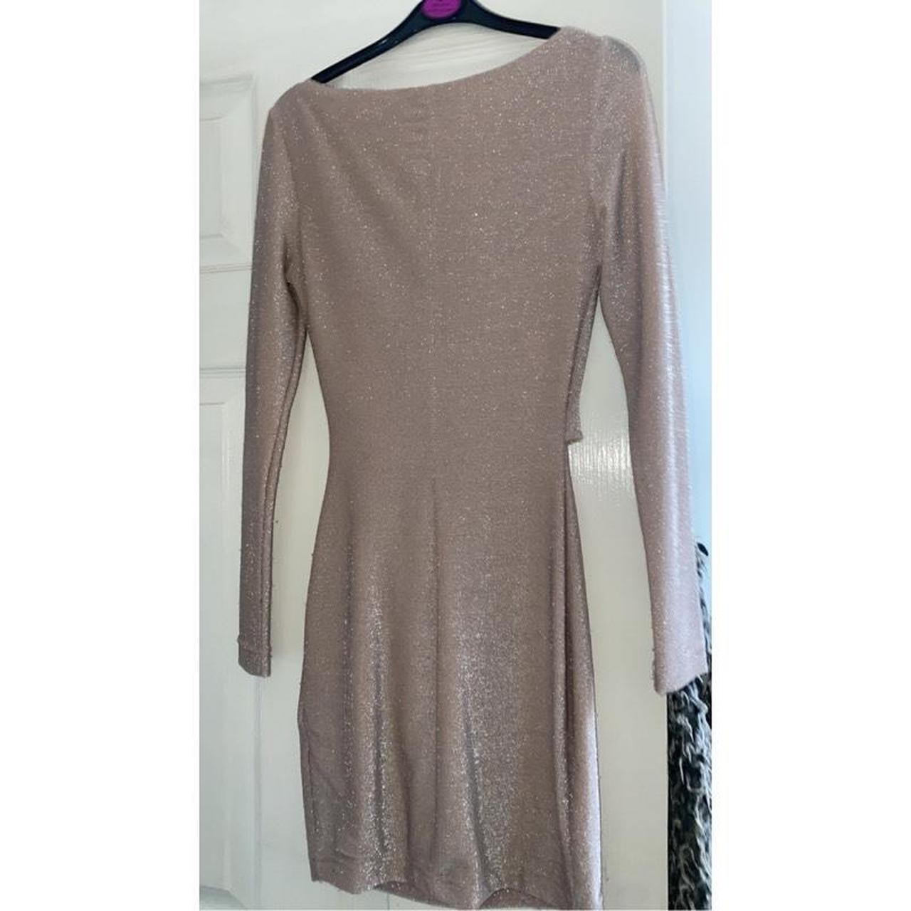 Oh Polly pink glitter dress Size 8 Worn once - Depop
