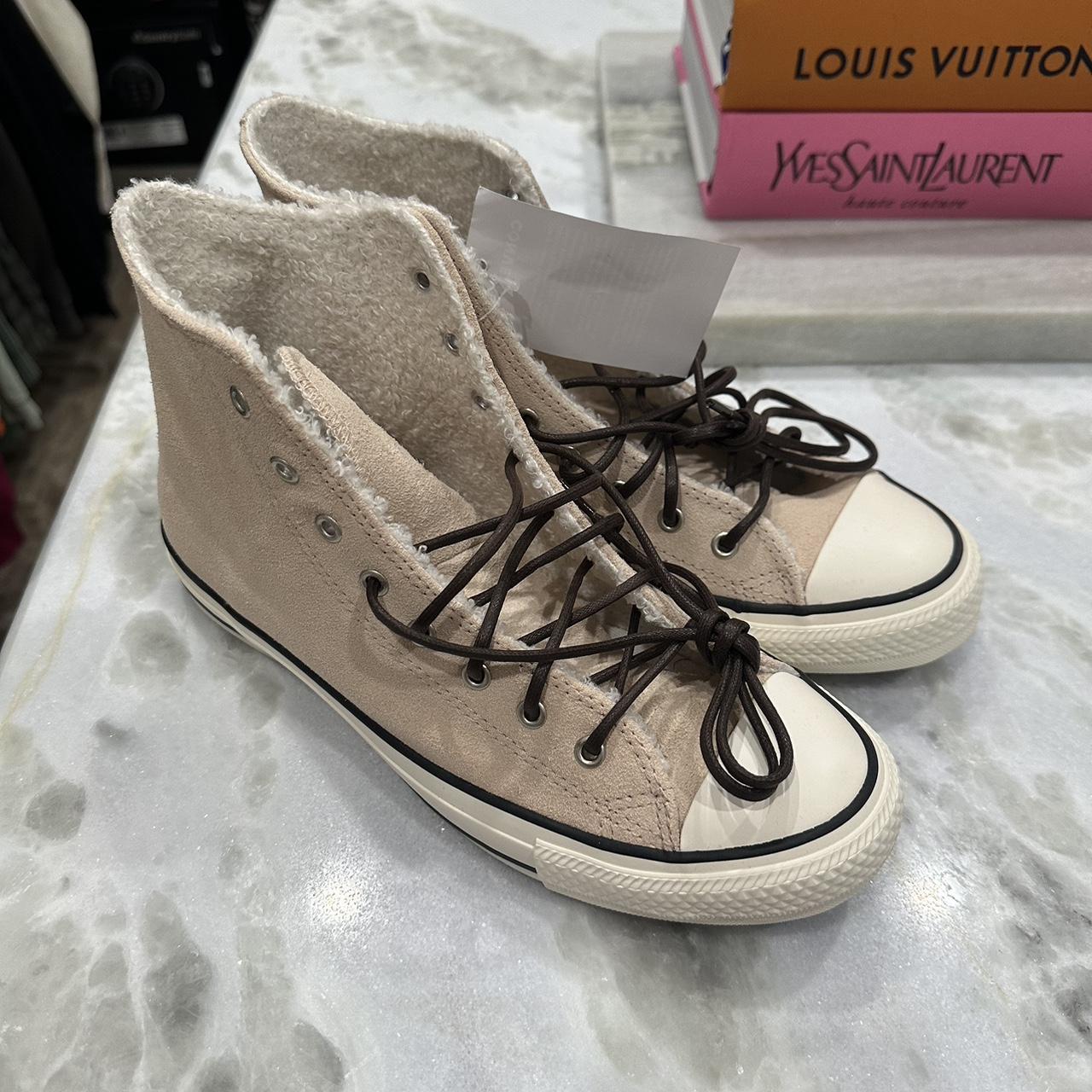 Louis Vuitton Canvas flat shoes Brand new Never - Depop