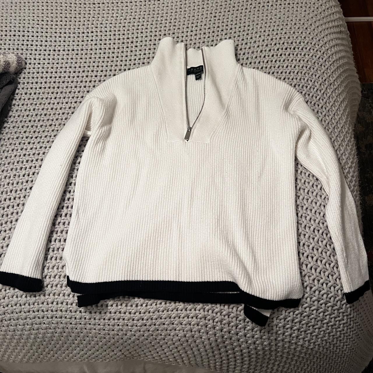 Laundry by Shelli segal quarter zip sweater from... Depop