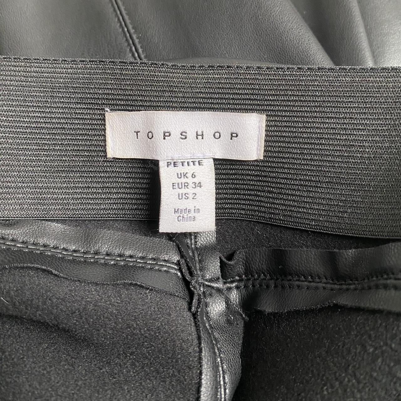 black leather trousers Size 6... Depop