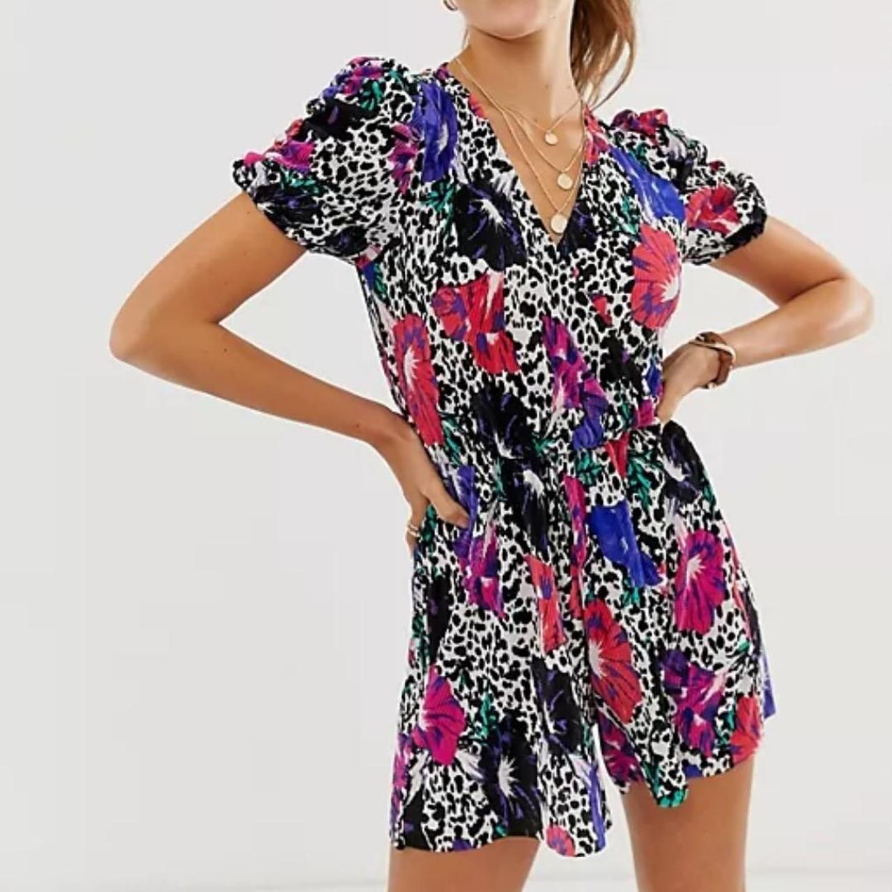 River island plisse playsuit on sale