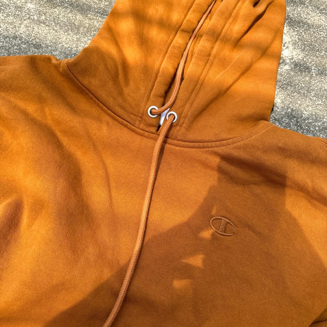 Champion Women's Orange Hoodie Depop
