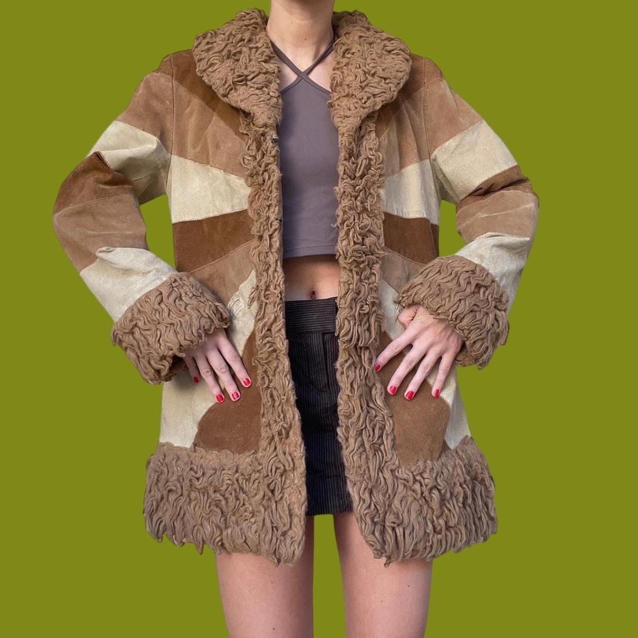 Patchwork fur clearance coat