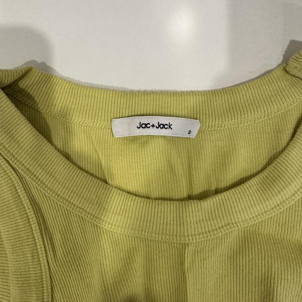 Jac + Jack green/yellow singlet size small Depop