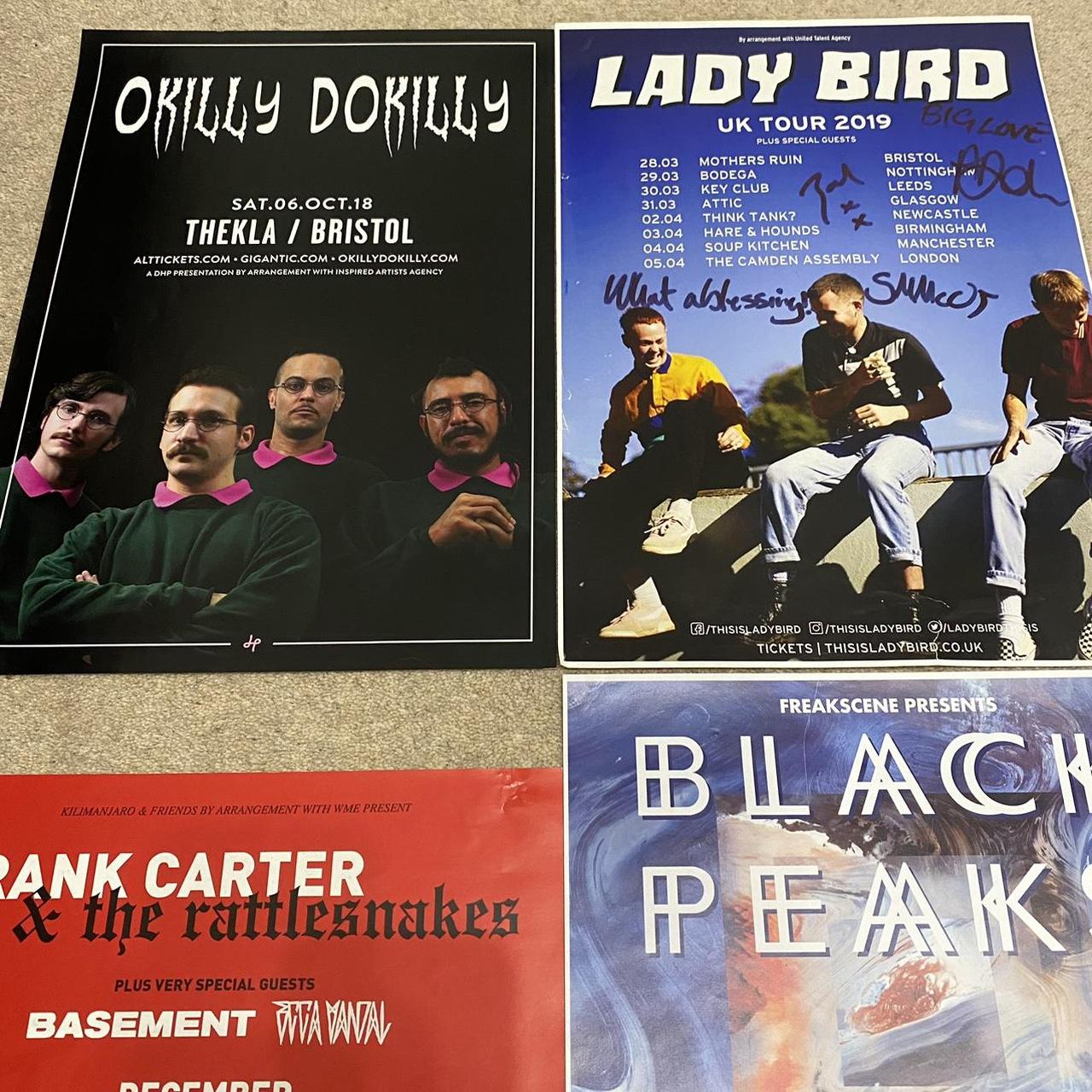 Assorted gig posters Okilly Dokilly / Lady Bird... Depop