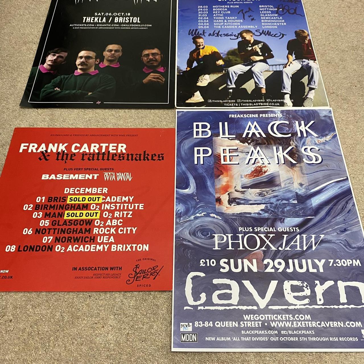 Assorted gig posters Okilly Dokilly / Lady Bird... Depop