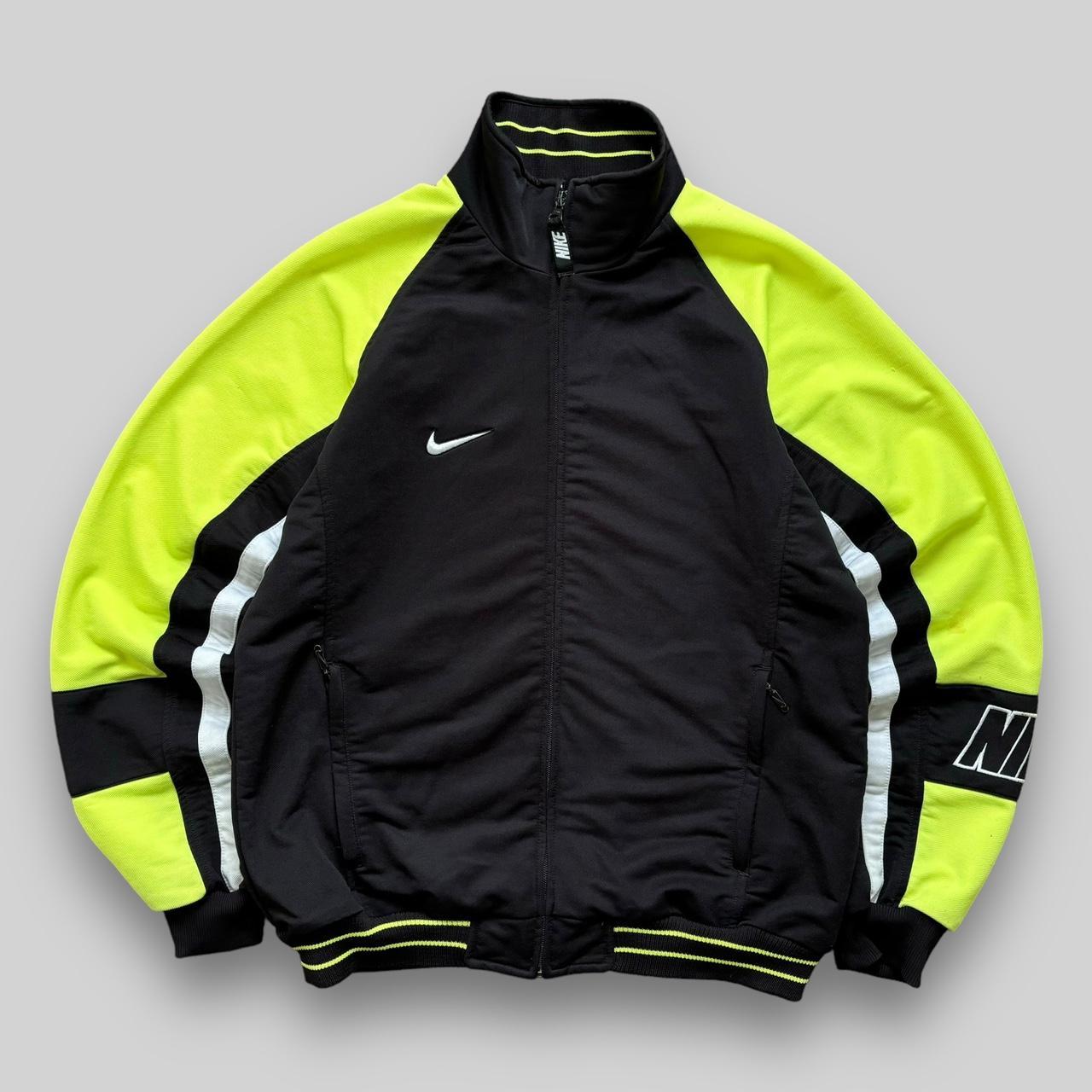 Nike Jacket Black Vintage 90s Nike Swoosh Zip Up. Depop