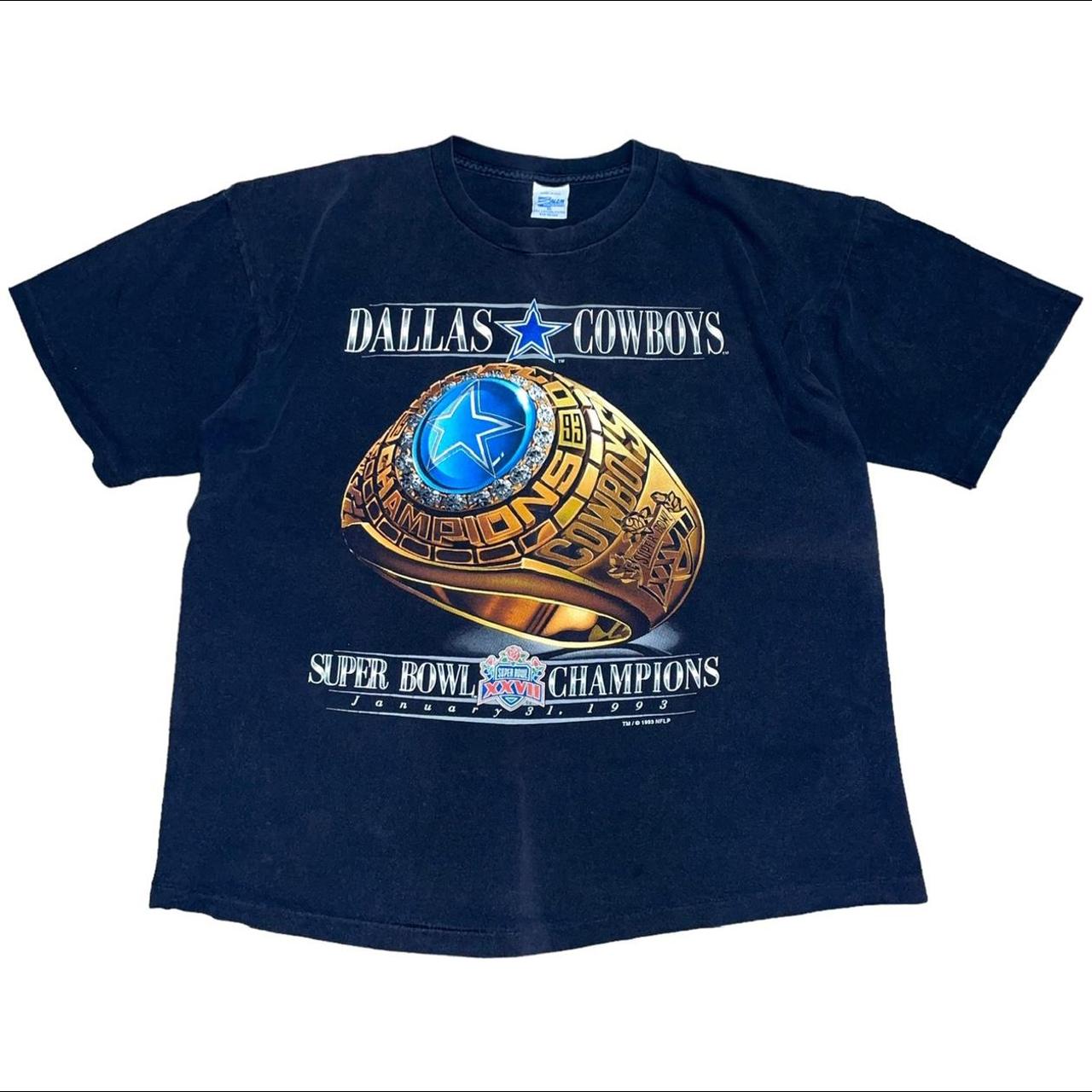 1993 Dallas Cowboys Super Bowl Champions Tee Single - Depop