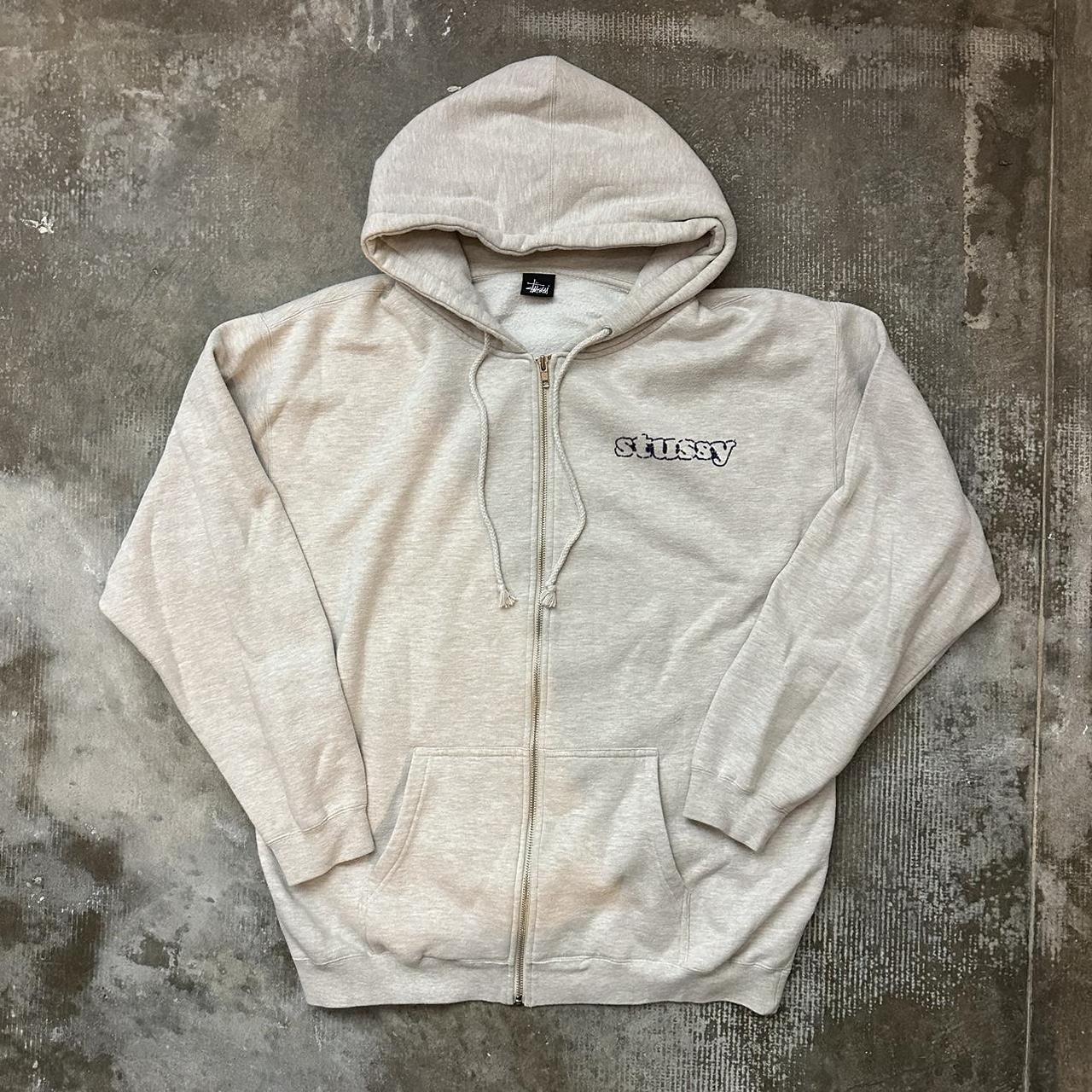 Vintage 90’s Stussy zip up hoodie. Clean made in USA... - Depop