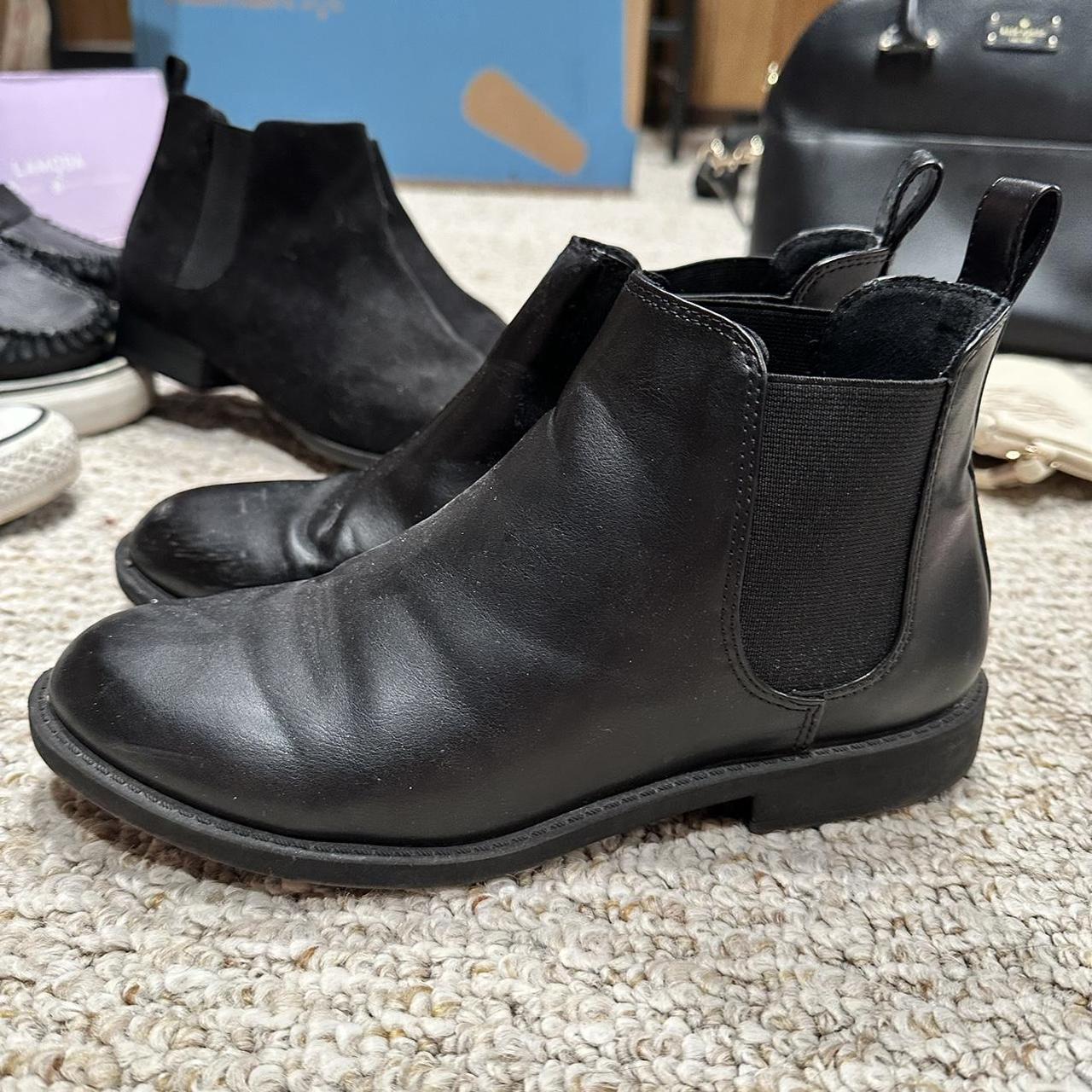 H&m Black Chelsea Boots    Size:37 (i Believe Is A - Depop