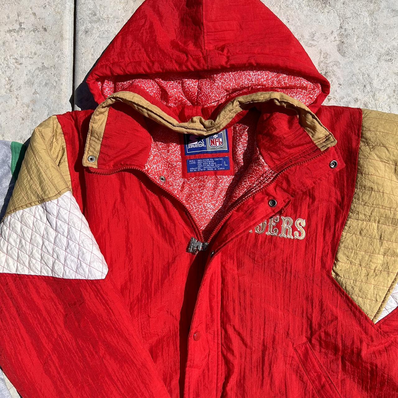 Vintage 1990s Starter NFL 49ers puffer Jacket. - Depop