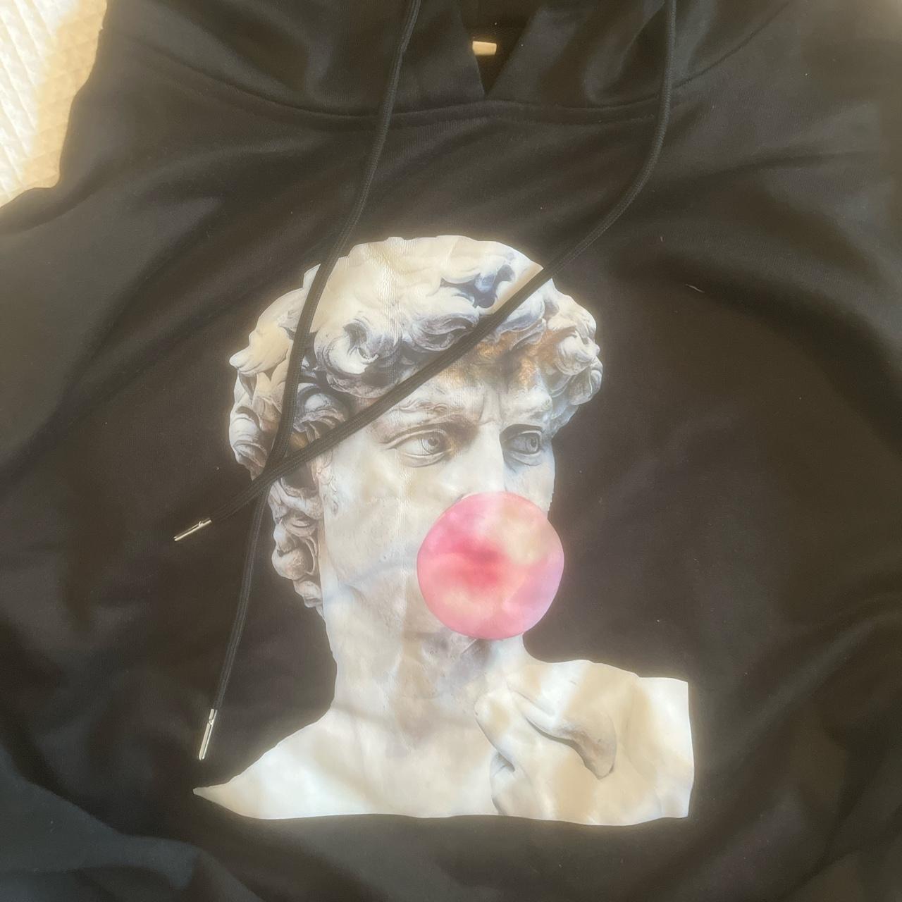 Men's Black and Pink Hoodie Depop