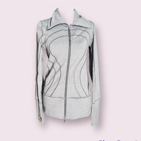 Lululemon In Stride jacket Strata gray stripe - Depop