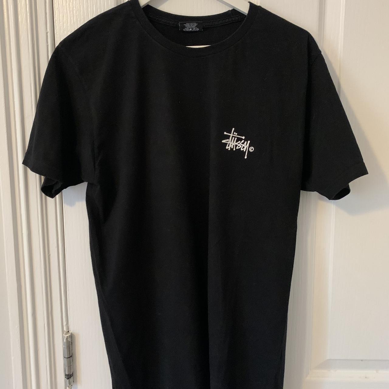Stussy black t shirt Medium - Depop