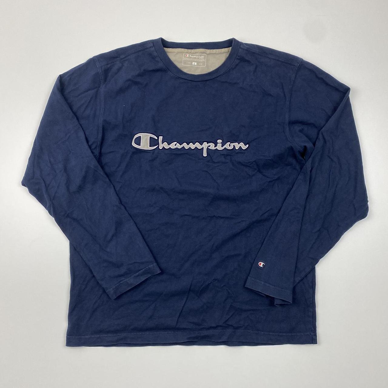 Champion Men's Navy T-shirt | Depop