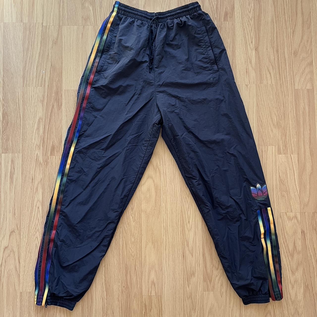 Adidas rainbow track pants sale