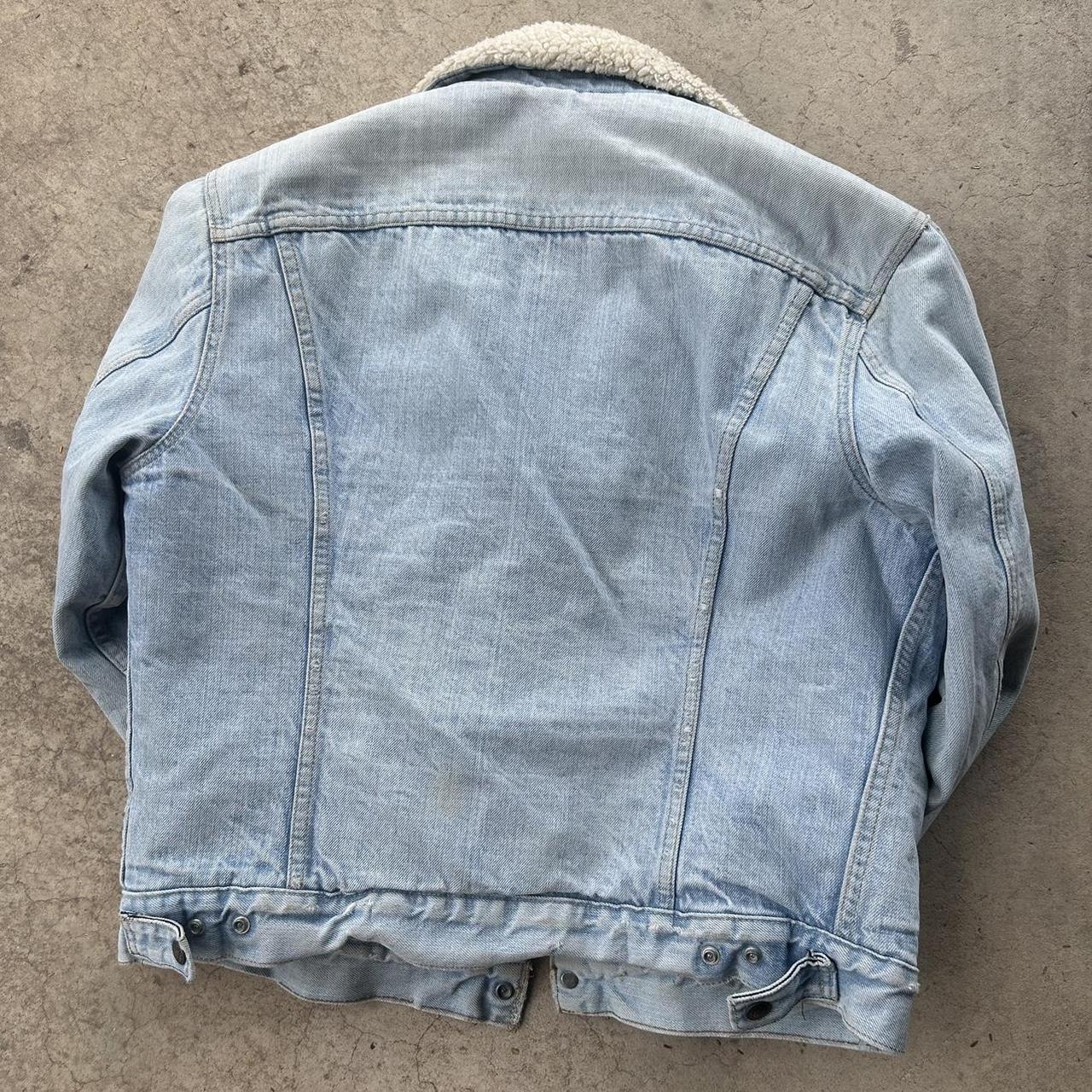 true vintage Levi’s 1970s-80s denim sherpa... - Depop