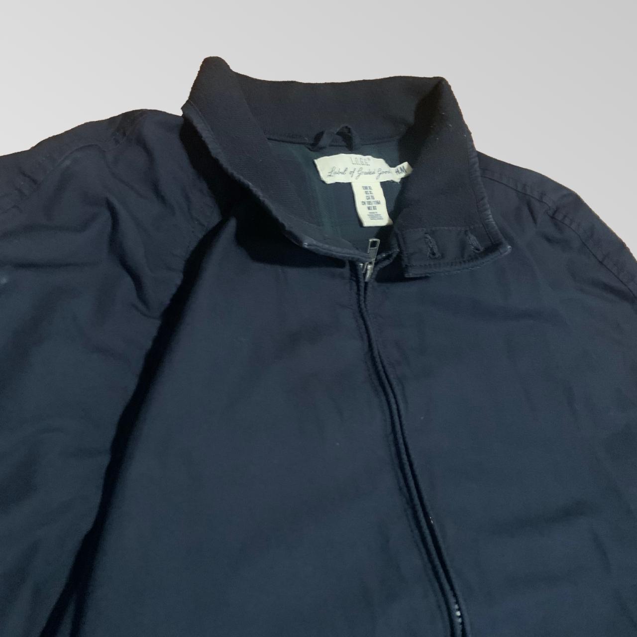 H&M Bomber Jacket Size L Simple Navy Blue Back is Plain Depop