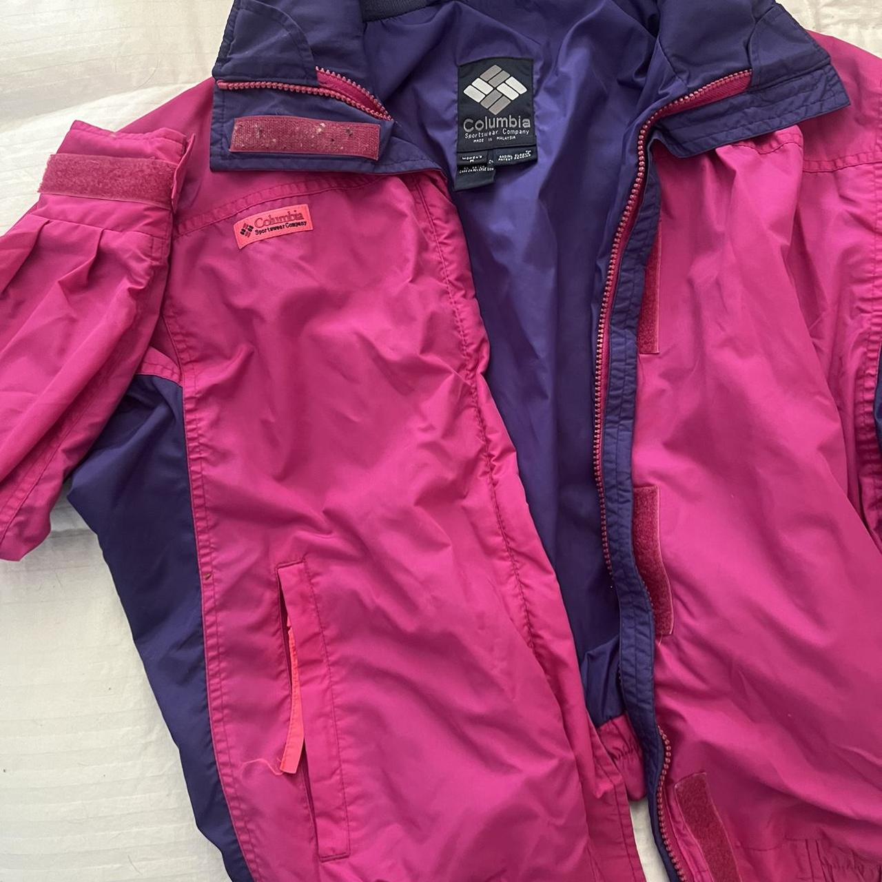 Columbia Sportswear Women's Pink and Purple Jacket | Depop